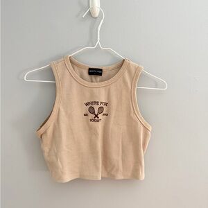 White Fox Crop Top